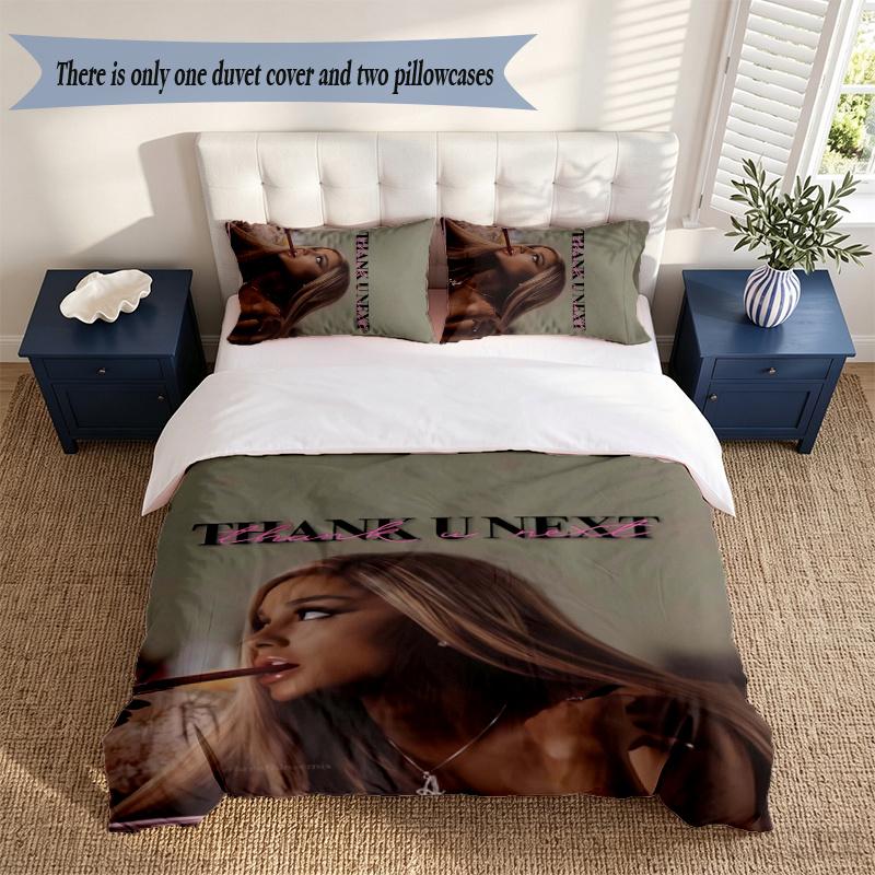 Ariana Grande (41) Duvet Cover Pillowcase 3 Piece Set Bedding Set 1 Duvet Cover with 2 Pillowcases for Bedroom Decor