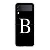 Phone Case For Samsung Galaxy Z Flip 3 4 5 Hard Folding PC Bumper Initial Letter A Z Fashion For Samsung Z Flip 6 Cover