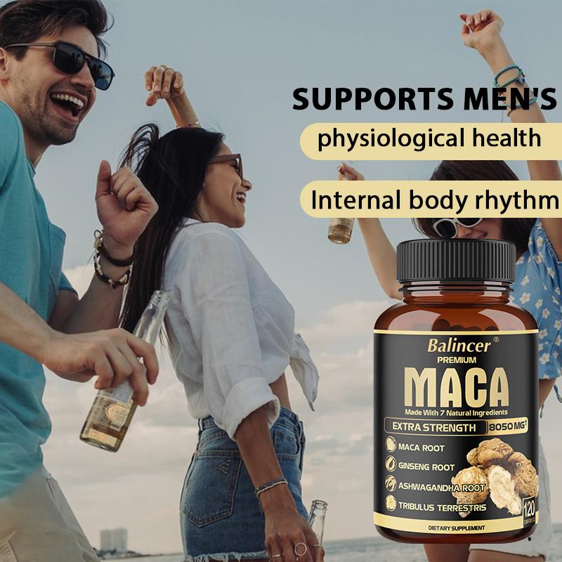 Ginseng root, black pepper, ginseng root, maca root, dietary supplements 120 capsules
