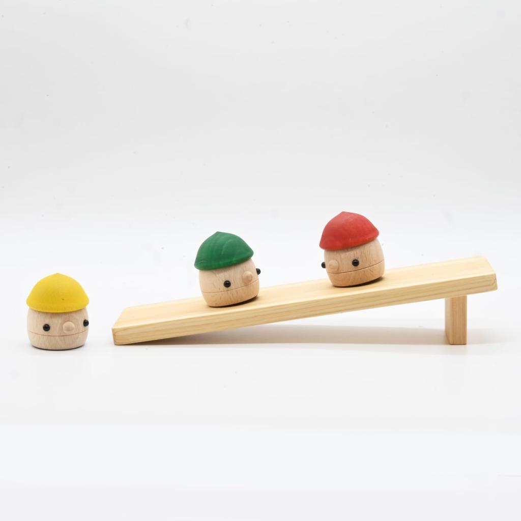 Comomg Acorn Rolling Set 1, Wooden Toy, Made In Japan, for Children, Com-donset 001