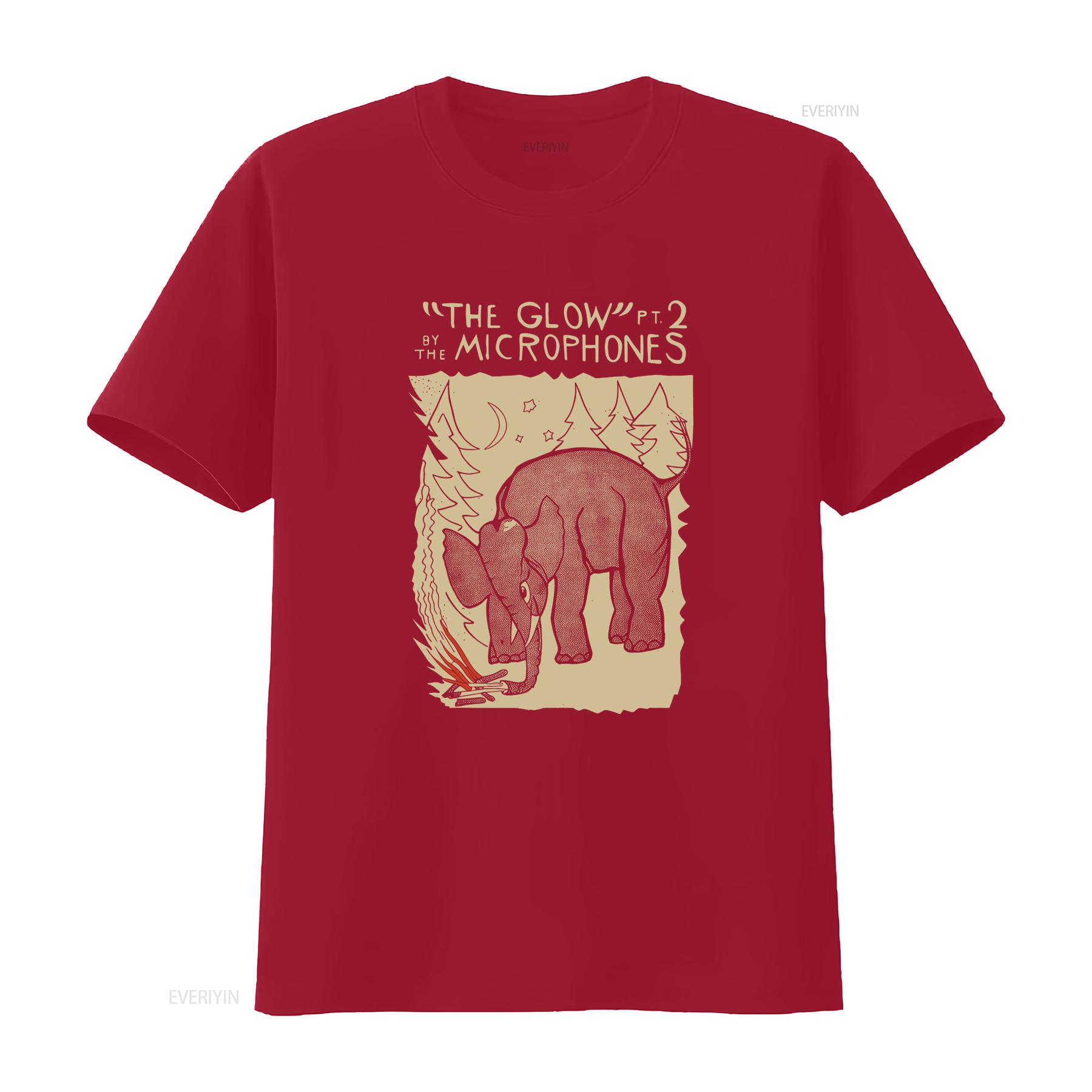 

The Microphones Glow Pt 2 Retro Band T Shirt Unique Elephant Campfire Design for Music Lovers vintage Washed Slightly Stylish S