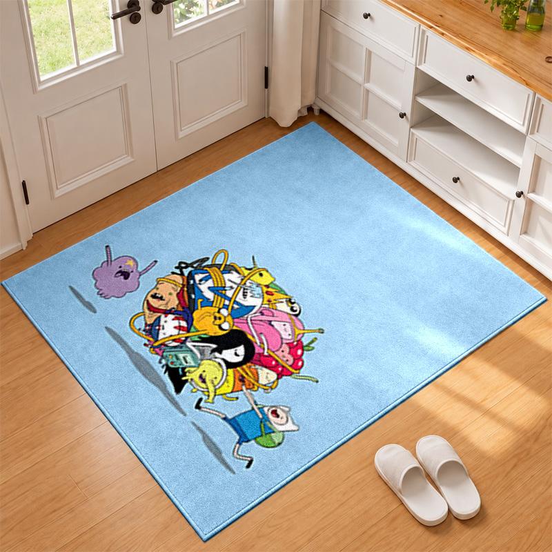 Adventure Time Carpet Door Mat for Living Room or Bedroom Protective Mat Under Chair Office Decoration Christmas Gift Birthday Present