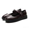 Coarse Heel Shoes Medium Heel Hepburn Shoes Mary Jane Shoes Women's Retro Small Leather Shoes Uniform Shoes Single Shoes Shoes Shoes