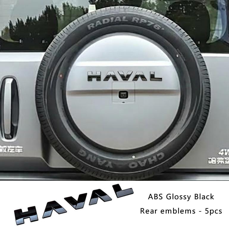 Car Black Logo Emblems For Haval V7 / Raptor Front Network Trunk Rear Sticker Body Decal Decoration Car Accessories