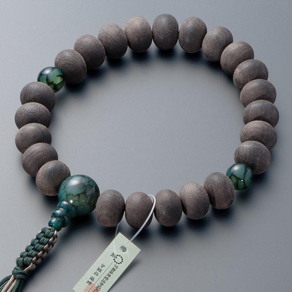 Buddhist Altar Shop Takita Shoten Prayer Beads Jodo Shinshu Authentic Rosary Beads Ebony Mandarin Dragon Pattern 23 Pure Silk String Tassels Prayer