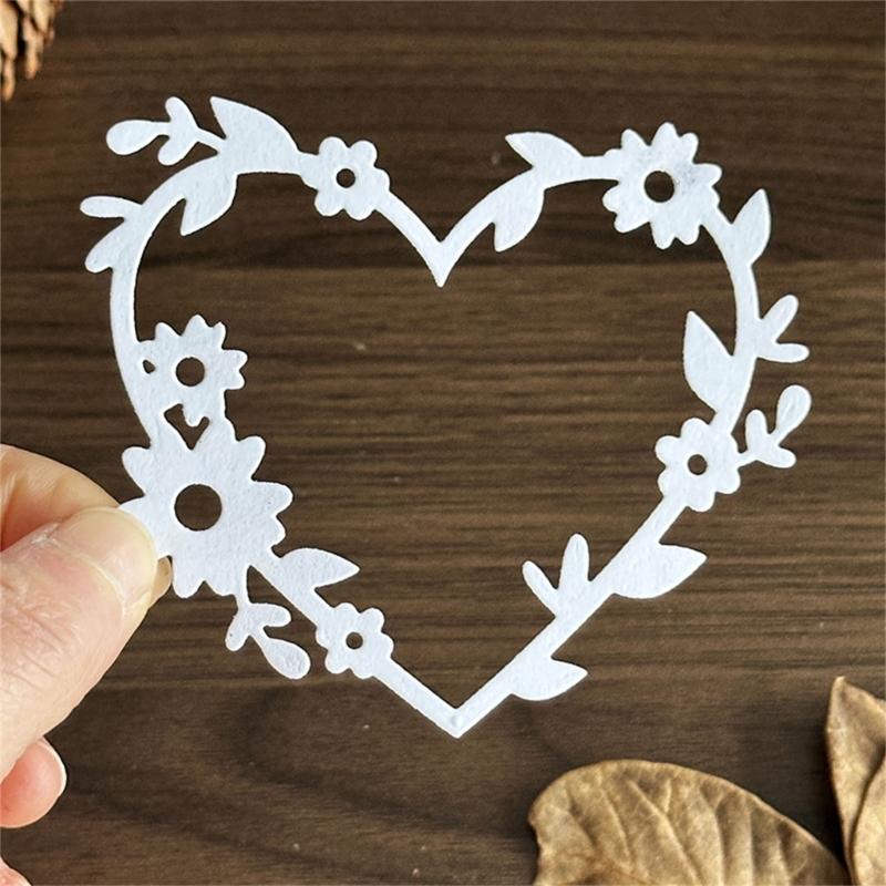 Flower Frame Cutting Dies Heart Shape Metal Die Cuts Embossing Templates Molds Cuts Stencils for Card Photo Decoration