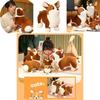 Cute Plush Corgi Dog Toy Soft And Huggable Stuffed Animal For Kids And Pets Brown And White Color 23cm
