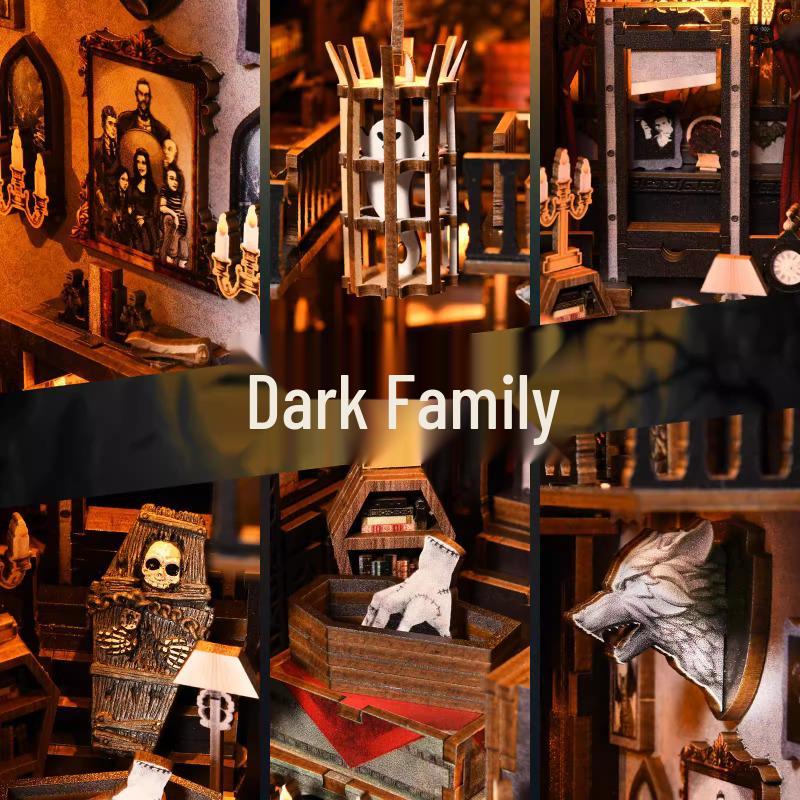 Addams Family DIY Cabin Building Blocks: Handmade Assembly Bookend Model for Halloween