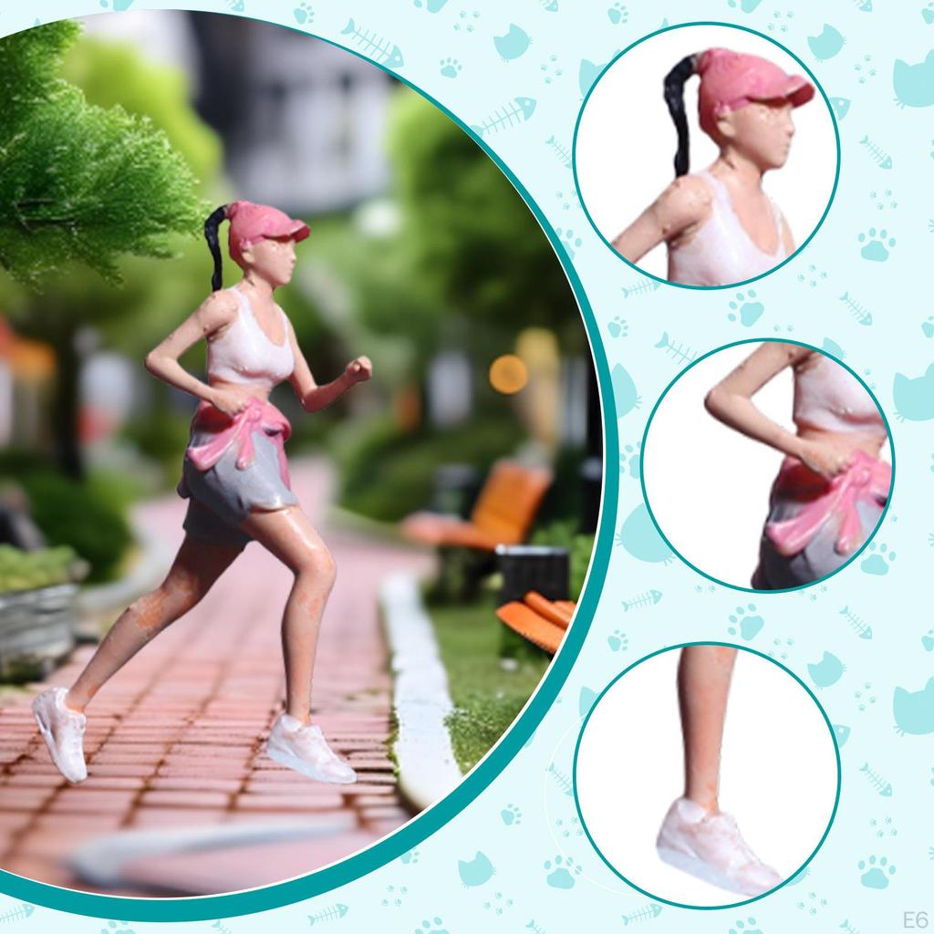 1/64 Female Figure Model Miniature Architectural Piece for Scene Creation