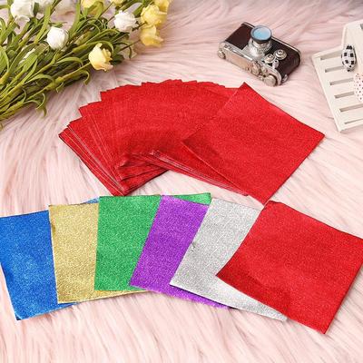 600pcs Foil Candy Wrappers, 4x4 Inches DIY Square Package Wrapping Papers for Chocolate Candy Packaging