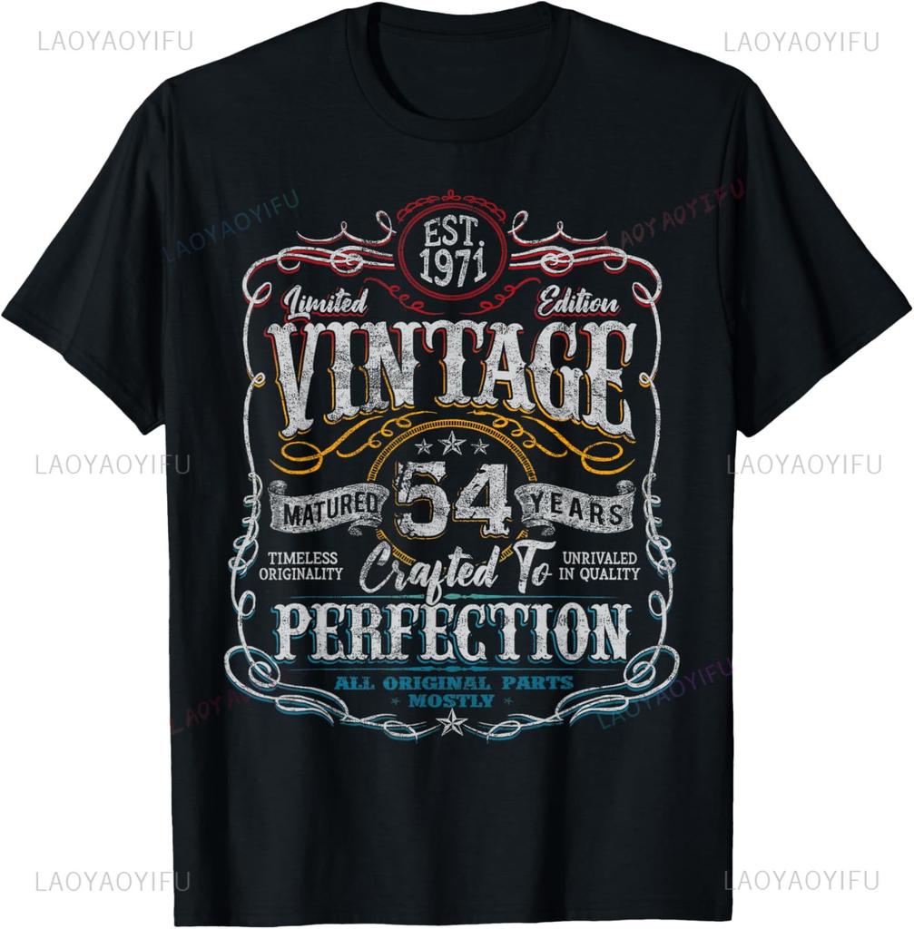 55th Birthday Tee 55 Years Old Vintage Legends Born in 1971 TShirt Print Cotton Design Gifts T Shirts Streetwear Camisas