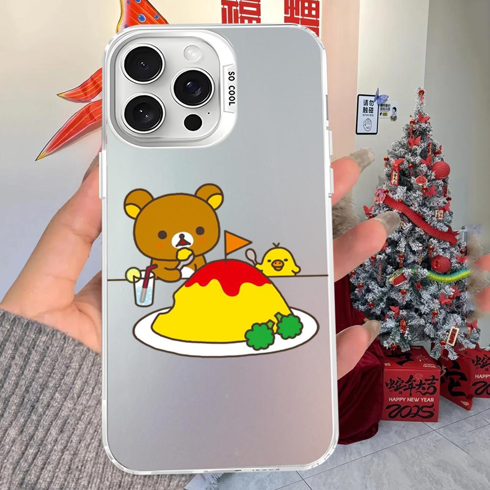 Rilakkuma Phone Case For iPhone 16 15 14 13 12 11 Pro Max X XR XSMAX 8 7 Plus Matte Shockproof Back Cover
