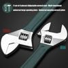 6/8/10/12inch Adjustable Wrench Professional Shifters Spanner with Wide Calibers Opening for Household