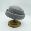 2026 New  Autumn Winter Wool Retro Rolled Edge Beret Japanese Style Women's Fedora Hat French Elegant Wedding Church Pillbox Hat