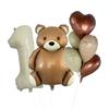 Matte Bear Aluminum Film Balloon Set Love Digital Children'S Birthday Party Decoration Decoration Bear Birthday Party