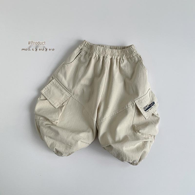 Spring 2025 Children's Cotton Cargo Pants - Trendy, Casual Style for Boys & Girls. Toddler & Baby Japanese-Korean Design.
