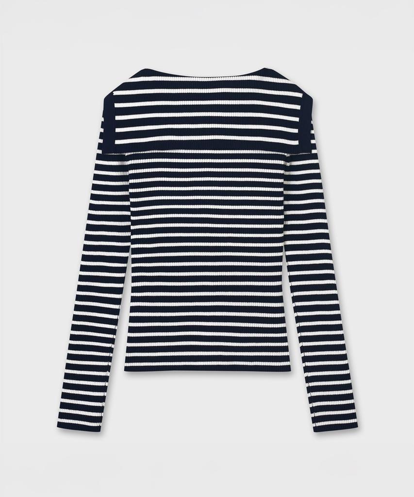 PLAC WOMEN Striped Sailor Collar Knit 2 Colors