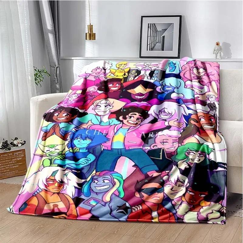 Steven Universe Cartoon Throw Blanket for Kids Warm Flannel Blanket for Bed Bedroom Sofa Travel Picnic Birthday Gift