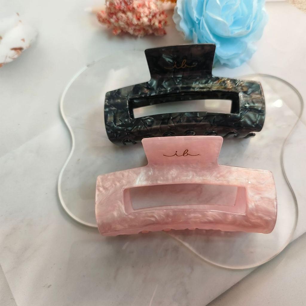 2PCS Large Acrylic Hair Claw Clip For Thick And Curly Hair Strong Hold Gentle On Hair Clamp for Women Various Occasion