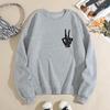 Women Hoodies & Sweatshirts Thick Velvet Round Neck Hoodie Winter Warm Pullover Casual Sweatshirt