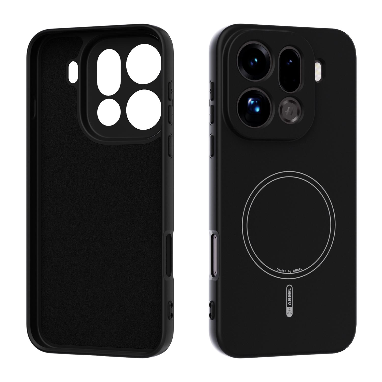

For Magsafe Magnetic Wireless Charge Liquid Silicone Phone Case for For OPPO Find X9 Pro X9 Skin Feeling Soft Shockproof Cover OPPO Find X9 чорний