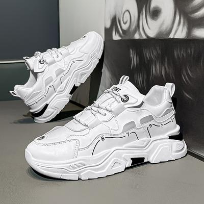 New Men's Thick Soled Casual Sports Shoes Four Season Outdoor Soft Soled Comfortable Running Shoes Versatile Students Sneakers