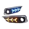 Compatible with 19-20 Honda Civic Fishbone-Style LED DRL Fog Lights