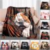 1PC Dog Cute Printed Blanket, All Season Lightweight Home Office Outdoor Nap Multifunctional Blanket A1