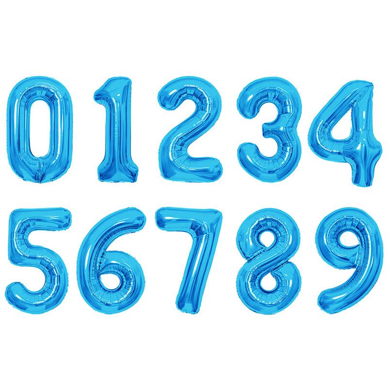 32inch Birthday Foil Number Balloons Big Red Blue Pink Silver Gold Kids Birthday Wedding Baby Shower Party Decor Digital Globos