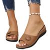 Women’s Floral Platform Flip-Flop Rubber Slide Sandals