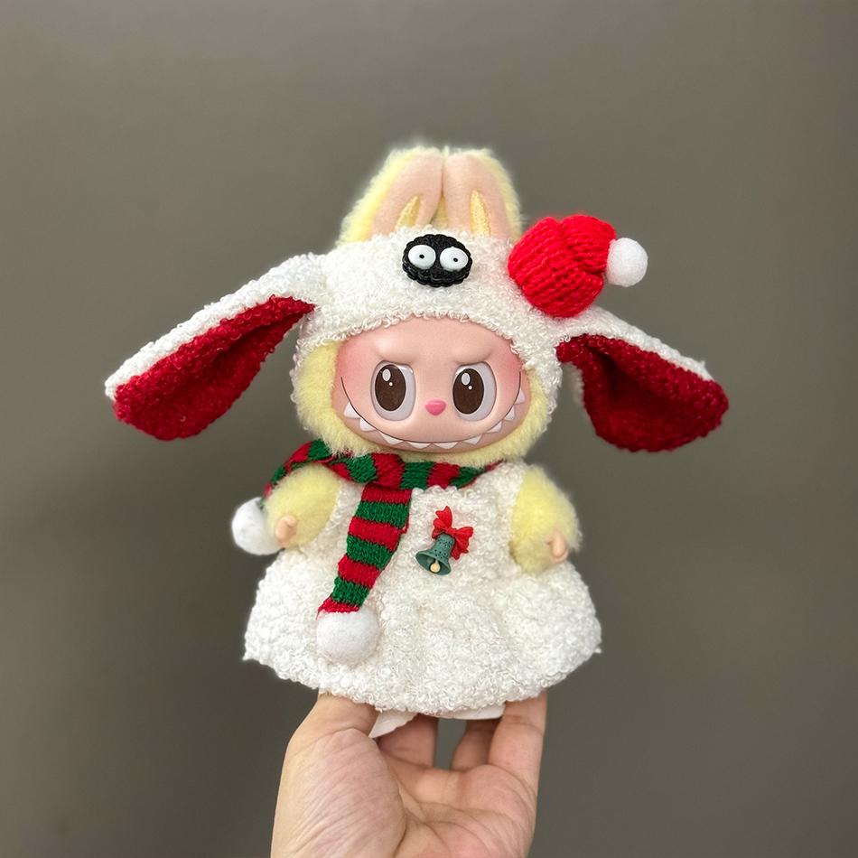 Labubu Christmas Costume Santa Claus Reindeer Set V1 V2 V3 Labubu Dolls Christmas Atmosphere Cute Accessories Winter Clothing