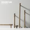 Dooroom Antique Brass Knurling Furniture Handles Long Round Modern Pulls Cupboard Wardrobe Dresser Shoe Box Drawer Cabinet Knobs