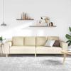 Living Room Sofa Cream 250 x 77 x 76 cm Polyester