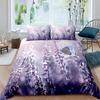Lavender King Queen Duvet Cover Purple Flower Butterfly Bedding Set Abstract Marble Floral Comforter Cover Polyester Quilt Cover