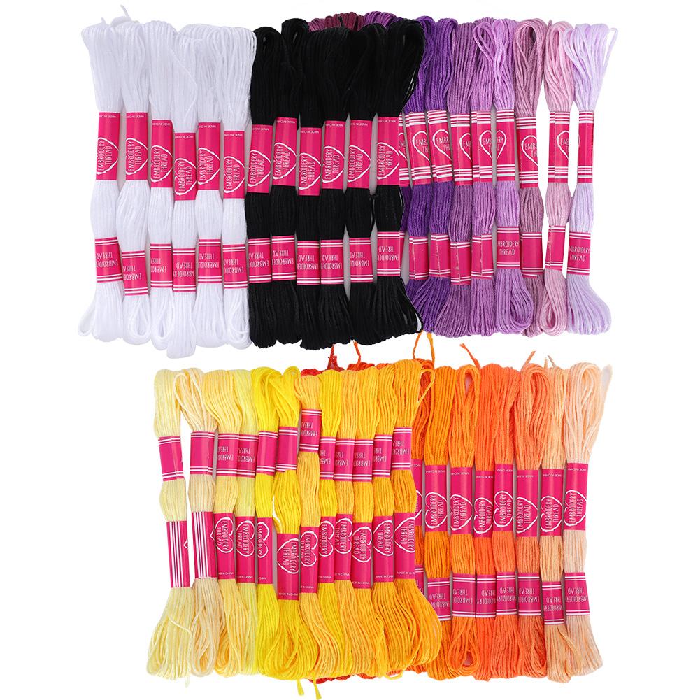 48 buc Ață de Broderie Ață pentru Artizanat Cusătură în Cruce Multicoloră Ață de Broderie DIY