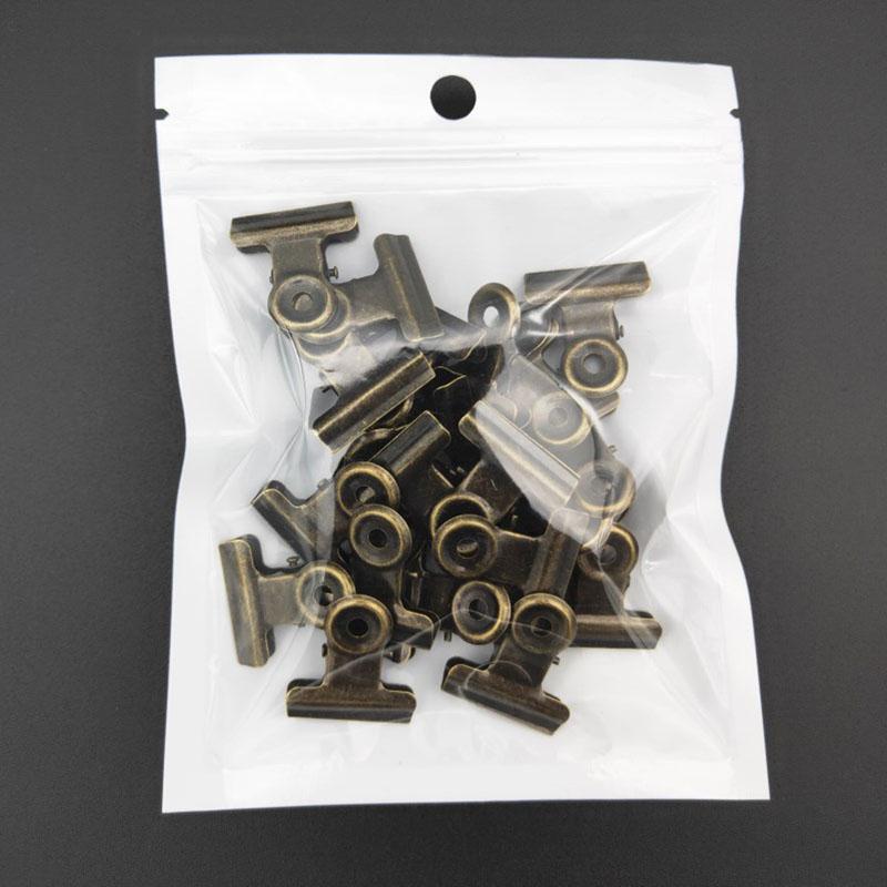 

20 шт. 22 мм Бульдог нержавеющая сталь металлическая бумага письмо ручка зажимы зажим