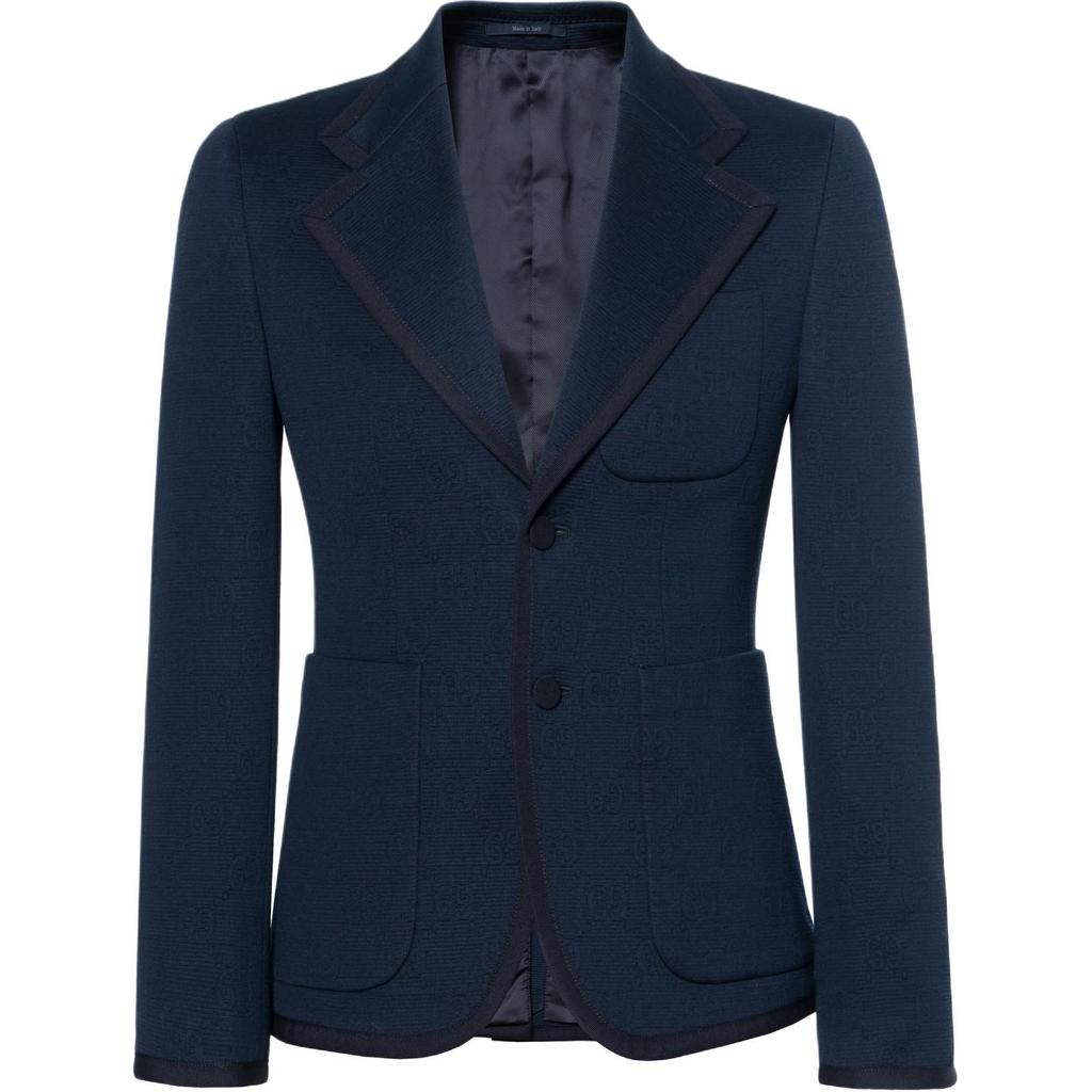 GUCCI Cosmogonie Business Suit Coat Men's Dark Blue 722465-ZAKNI-4440