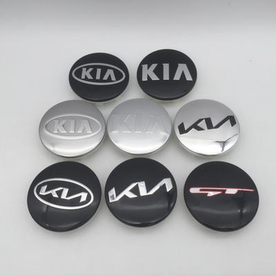 4 pièces 3D 58mm Pour emblème de voiture Cache-moyeu de roue Autocollants Badges Accessoires de style