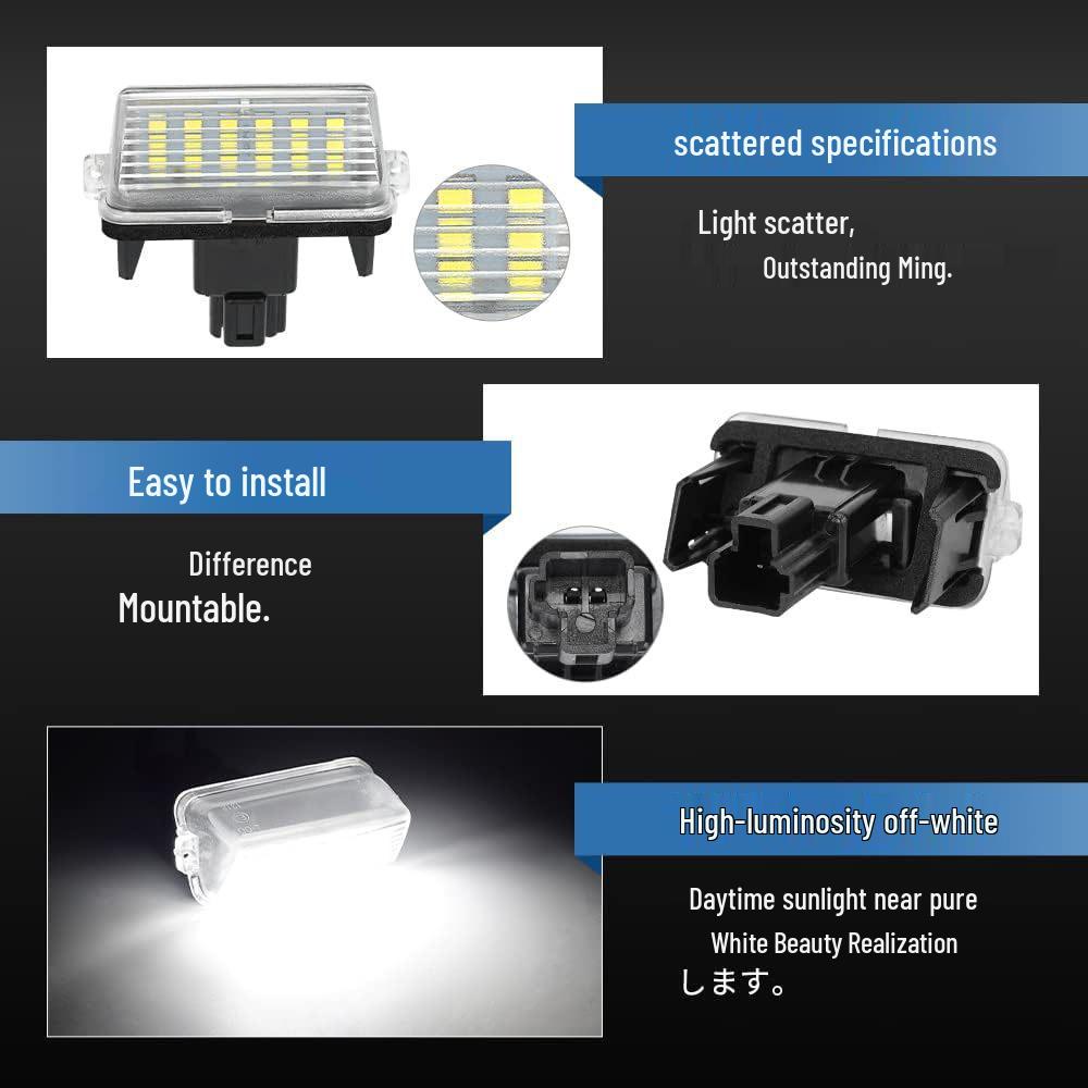 Toyota Noah Voxy 80 Series LED License Plate Light - High Brightness Replacement