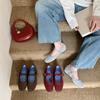 Early Autumn Little Fresh Fairy Wind Corduroy Single Shoes/national Style Super Soft Retro Mary Jane Women's Shoes