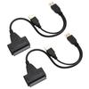 2Pcs Convert Cable USB 2.0 SATA 7 15Pin Adapter for 2.5 Inch SSd Hard Drive 480Mbps