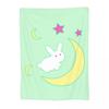 Crescent Moon And Bunny Rainbow Pattern Blankets Throw Blanket Lightweight Throw Blankets for Bedding Throws Bedspread Quilt