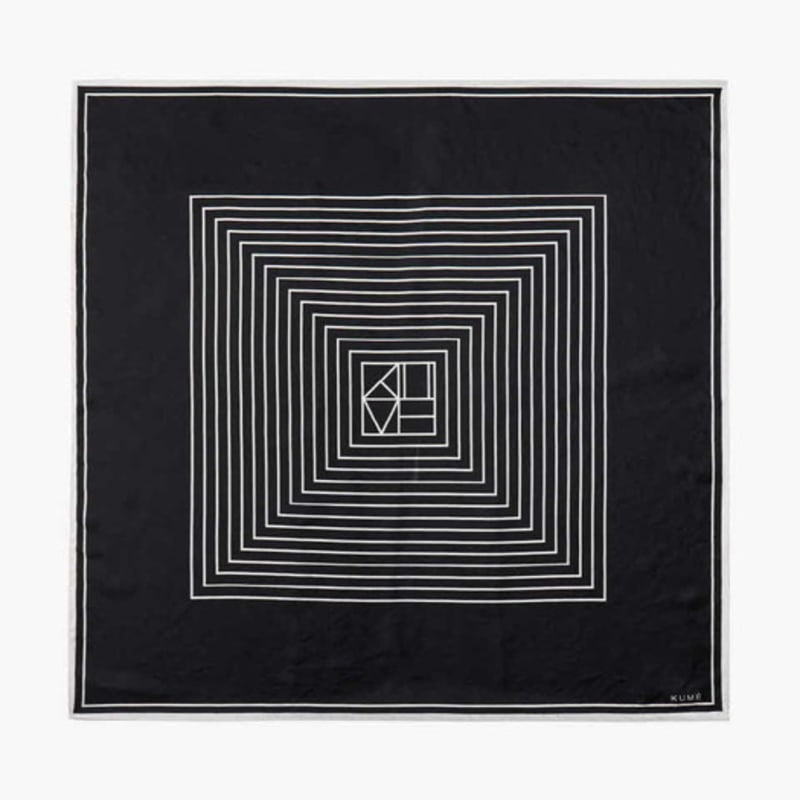 KUME KUME Classic Silk Scarf, Black