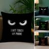 Dont Touch My Phone Pillow Case Sofa Living Room Bedroom Double-sided Printing Square Cushion Nap Time Cushion Cover
