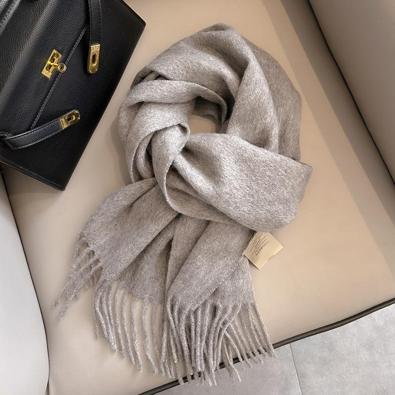 Winter 31 Solid Color  Wool Scarf Men'S And Women'S Shawl Wraps Universal Scarves Warm And Cold Proof  Scarf