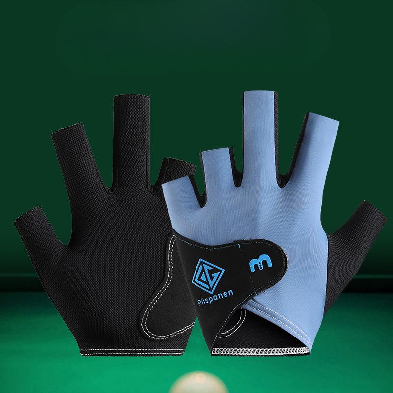 Billiards Gloves High End Three Finger Gloves with Finger Exposed Anti Slip Wear Resistant Ice Silk Breathable