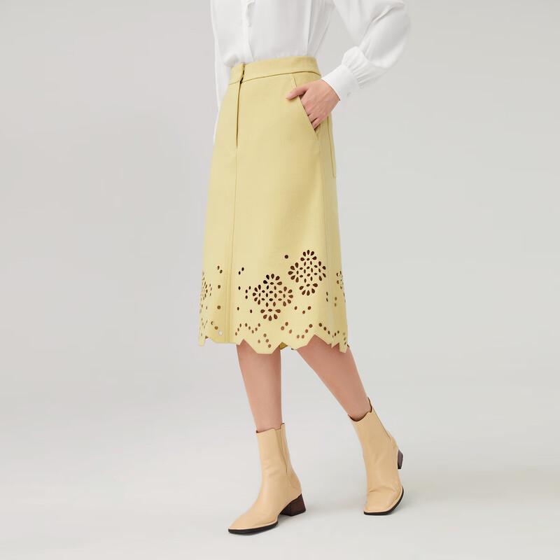 OVV Women s Elegant Hollow Mid-Length Skirt L