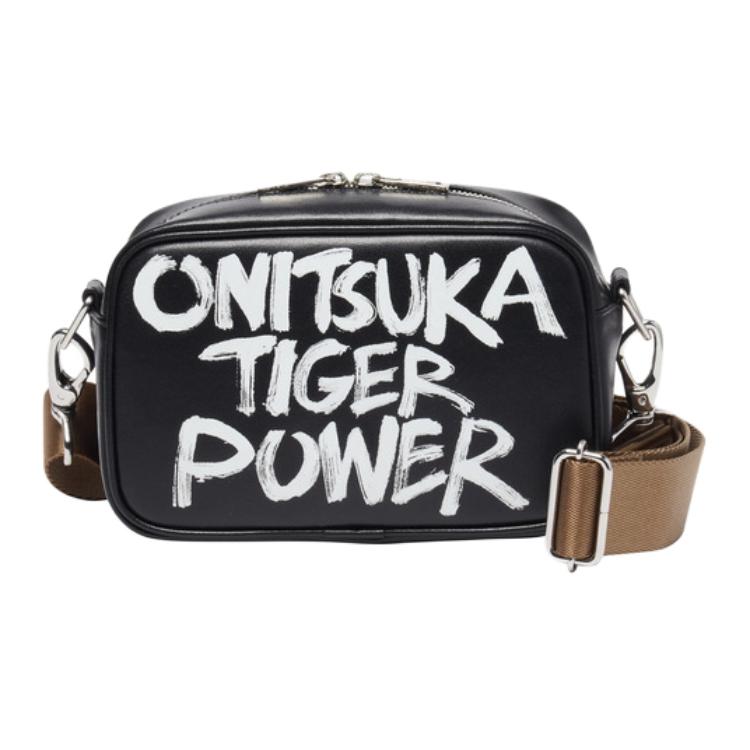 New Onitsuka Tiger Synthetic Leather Shoulder Bag Medium Unisex Black 3183B222-001