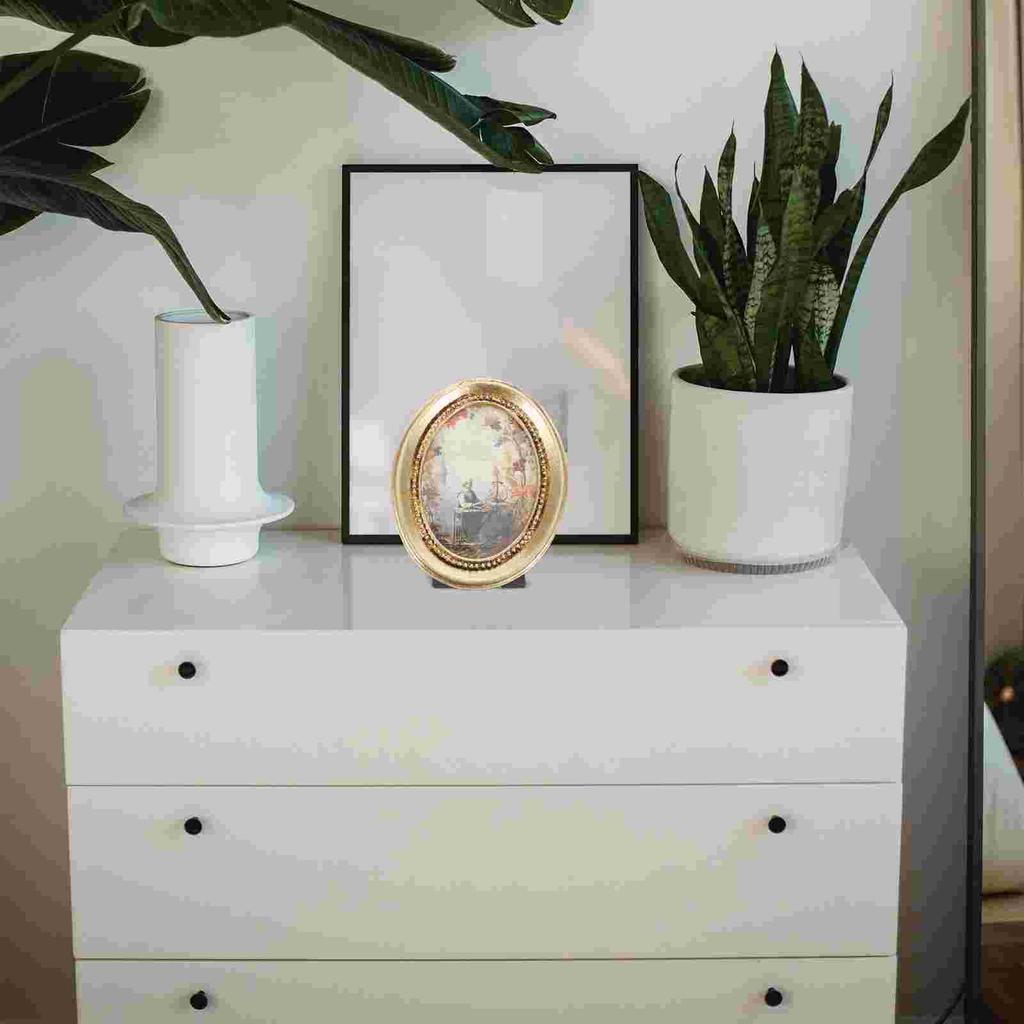 Ramka na zdjęcia Vintage Decor Mały obraz Europejski styl Wyświetlacz żywiczny Ściana Biurko dla dziecka