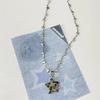 Sternanhänger Halskette Schlüsselbein Kette Gepunkteter Stein Choker Kette Halskette Pullover Kette Feinschmuck Geschenk für Frauen